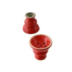 Cazoletas ceramica con tapa Rojas 6,5 x 6       En Caja de 12