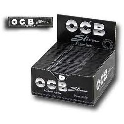 ocb caja de 50 libritos negro premium slim de 110 m/m