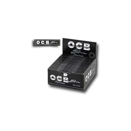 ocb caja de 50 libritos negro premium slim de 110 m/m