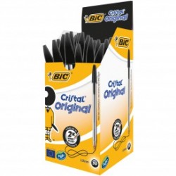 bic boligrafo cristal con capuchon negro