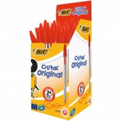 bic boligrafo cristal con capuchon rojo