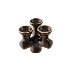 Caja 3 Cazoletas ceramica triples Negras 11 x 13 x 11