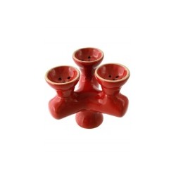 Caja 3 Cazoletas ceramica triples Rojas 11 x 13 x 11