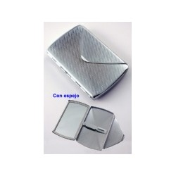 Pitillera Metal Con Espejo (9 Cigarros)