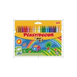 plastidecor caja 24 ceras de colores