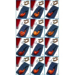 colección 12 pipas madera 15 x 5 x 4