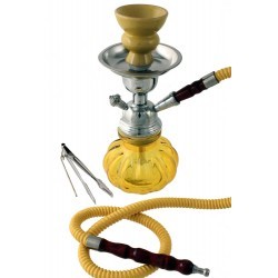Narguila-Shisha (Pipa de Agua) amarilla 24 x 11 - 1 boquilla