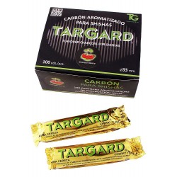 TARGARD caja 10 paquetes de 10 pastillas carbon 33 mm cereza