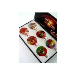 Exp. 6 Ceniceros cristal derorados redondos  6 cm