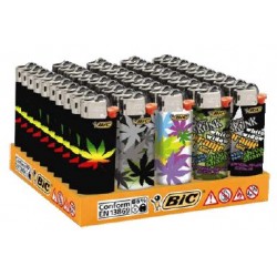 bic maxi caja 50 encendedores decorado leaves