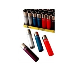 clipper caja 48 encendedores clipper large metalico II color