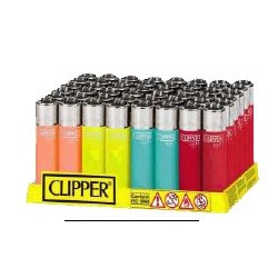 clipper caja 48 encendedores clipper large soft touch traslucido
