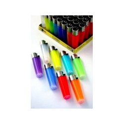 clipper caja 48 encendedores clipper large translucido colores