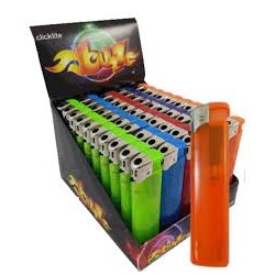 buzz bandeja 50 encendedores electronicos colores opacos