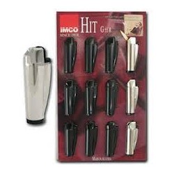 imco expositor 12 encendedores negro-plata