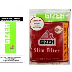 gizeh caja 40 bolsas 120 filtros 6 m/m + librito
