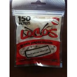 locos caja 30 bolsas filtros de 6 mm + librito de papel