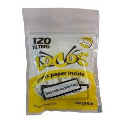 locos caja 30 bolsas filtros de 8 mm + librito de papel
