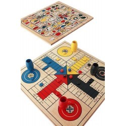 juego parchis y oca en madera gigante  50 x 50