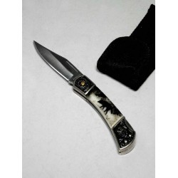 navaja cachas lobo con funda nylon 15 cm abierta