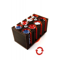 poker juego de 200 fichas de 11,5 grs, base rectangular giratoria